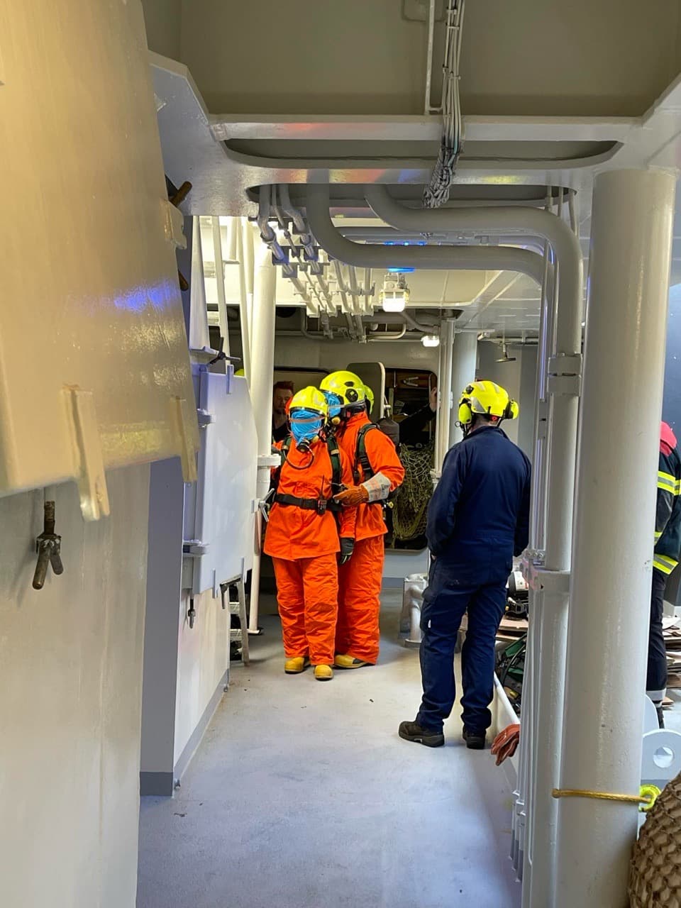 Hoffell and Ljósafell held a fire drill with the fire brigade