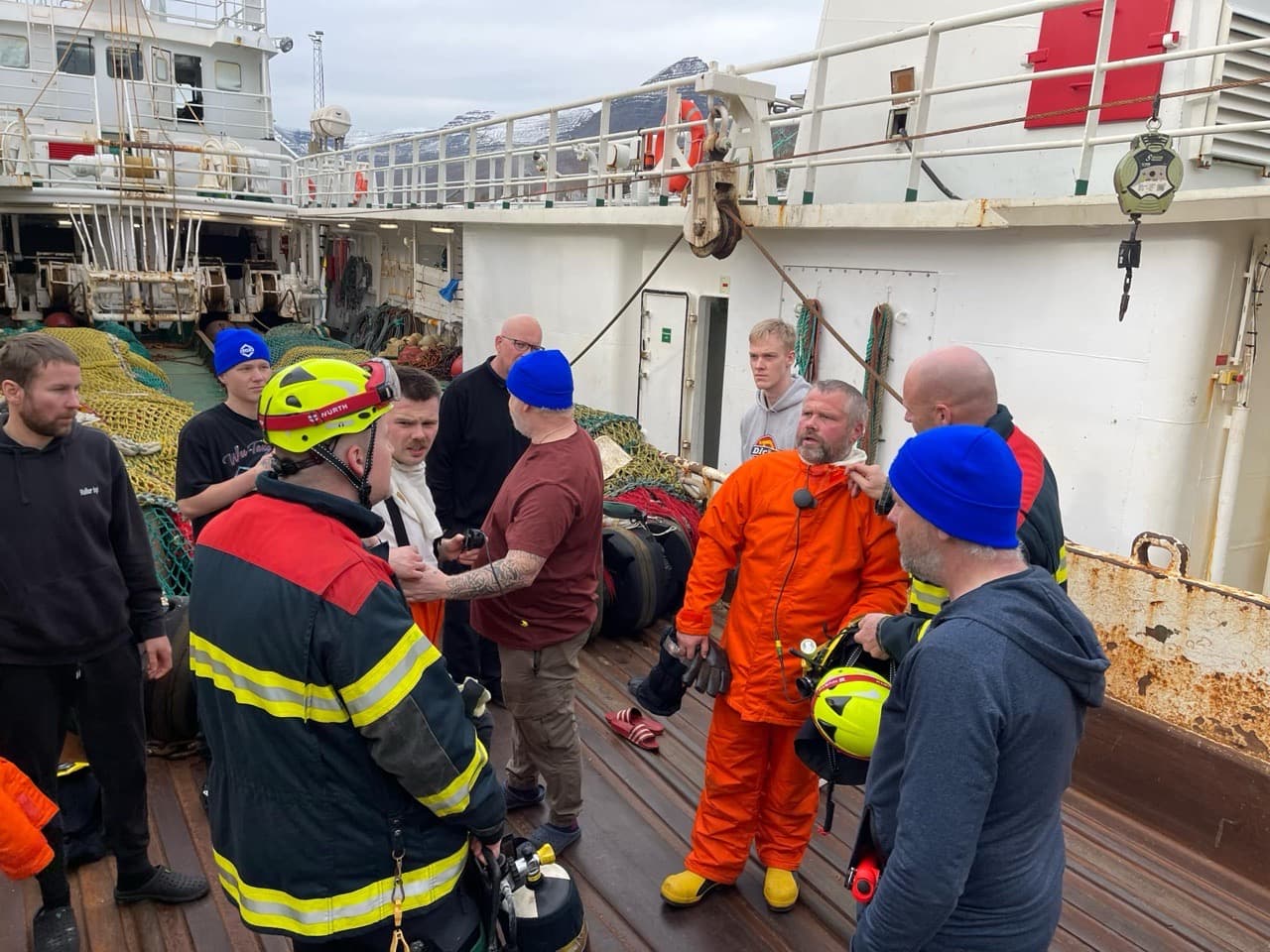Hoffell and Ljósafell held a fire drill with the fire brigade