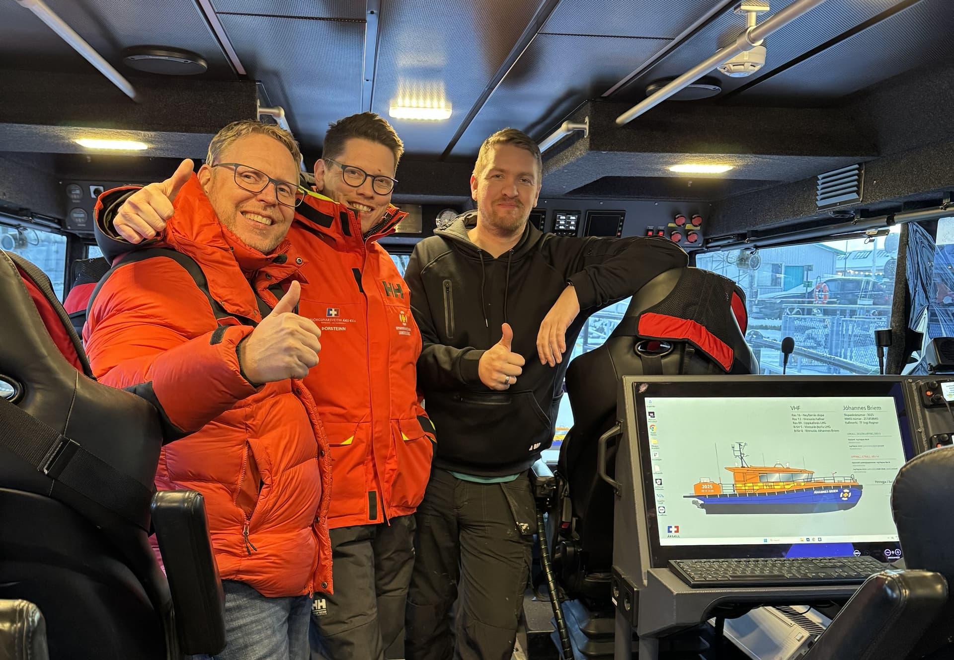 Alda now aboard the rescue ship Jóhannes Briem